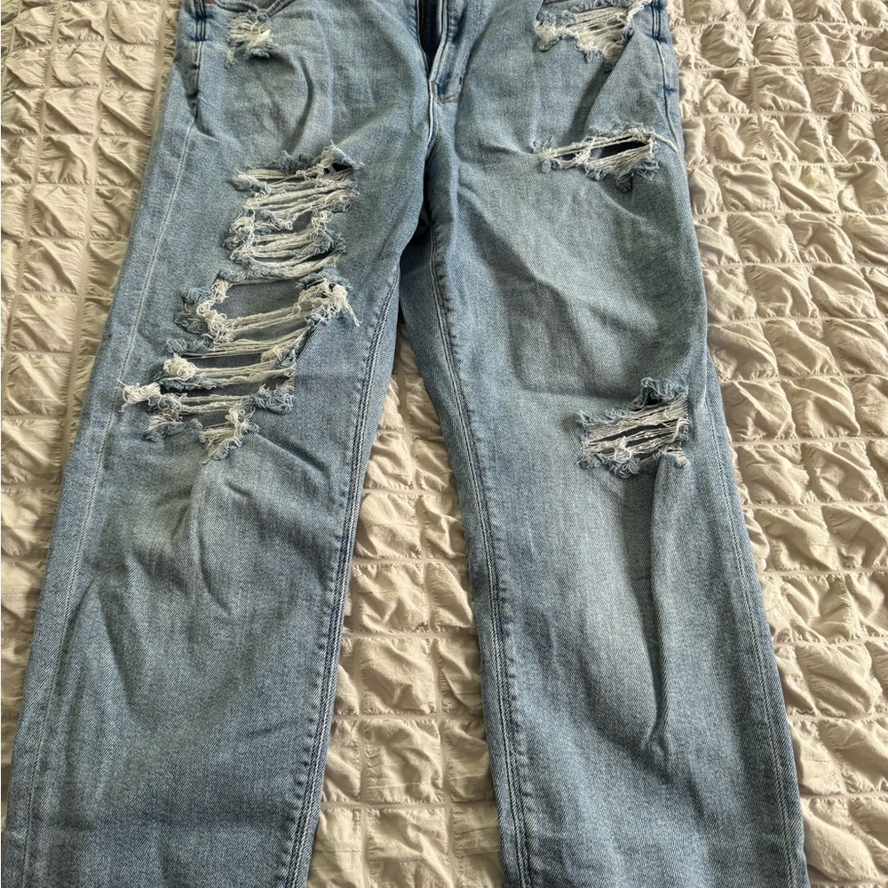Ripped Light Denim Jeans
